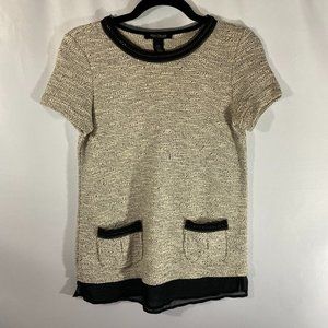 White House Black Market Short Sleeve Blouse